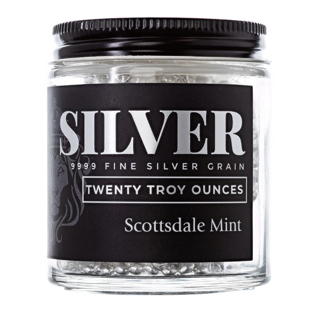 20 oz Silver Shot .9999 Fine Silver in Jar for Casting or Pouring