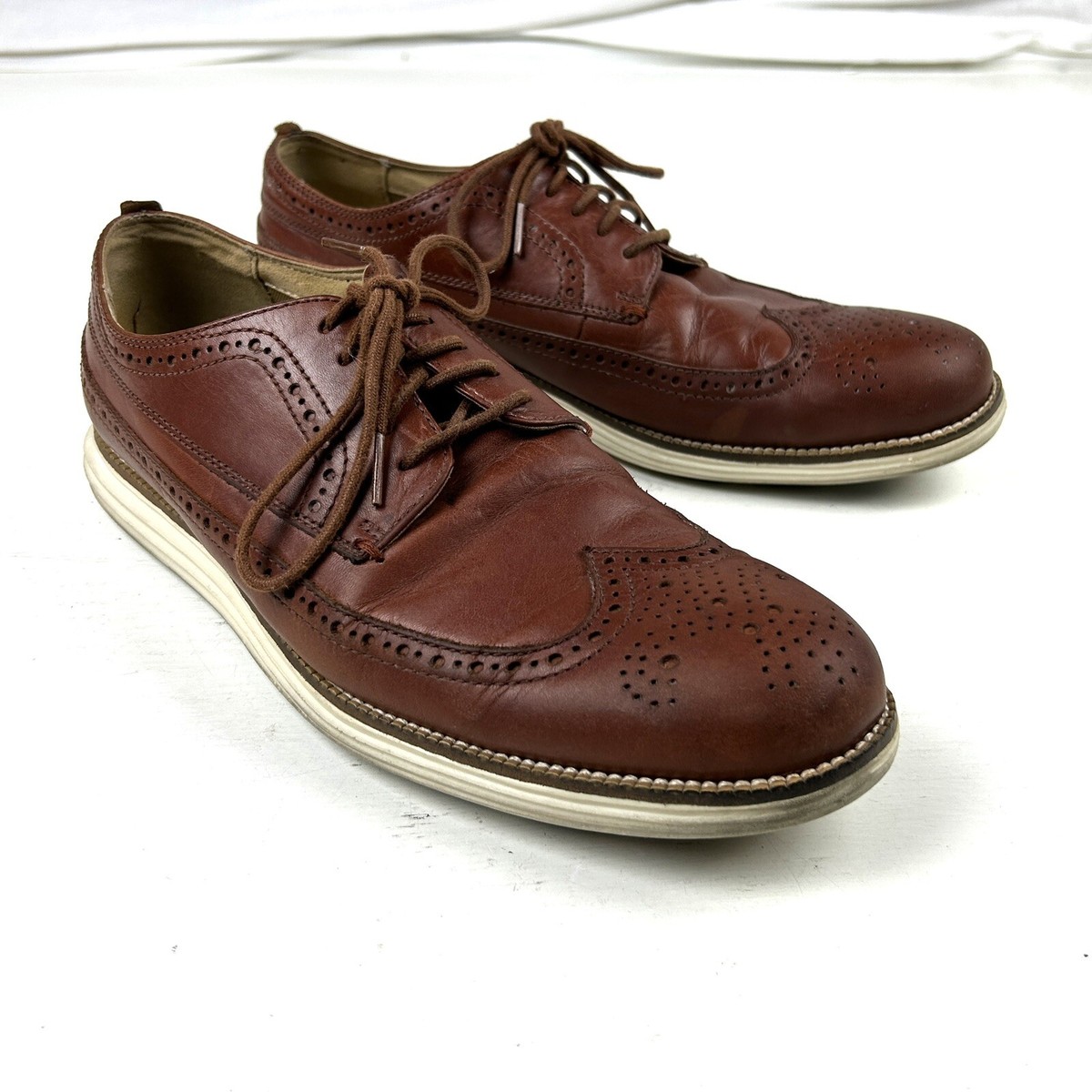 Cole Haan Grand OS Mens Leather Wingtip Shoes C21133 Sz 9.5 