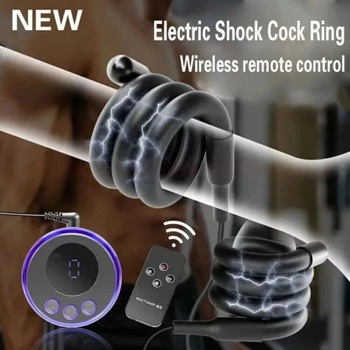 Male Electric EStim Penis Stretcher Enhancer Ball Scrotum Ring Delay Ejaculation - Bild 4 von 14