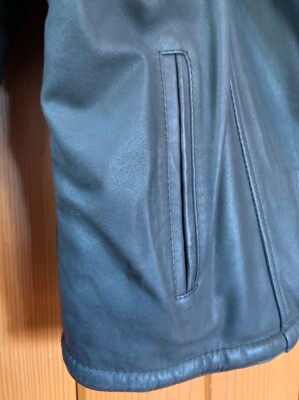 Vintage Leather Jacket “Contempo Casual” Vintage Fitted Black
