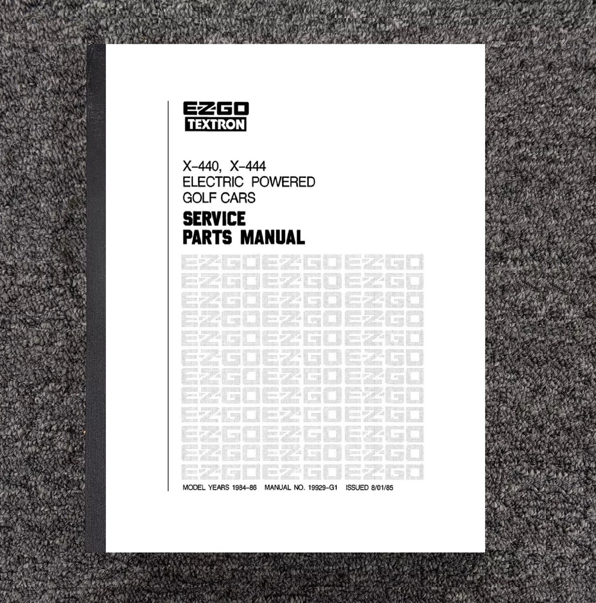 1984 1985 1986 Golf Cart Service Parts Manual Fits EZGO Electric