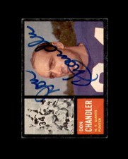 Don Chandler Signed 1962 Topps New York Giants Autograph