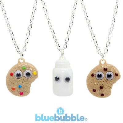 Bluebubble BFF Halskette süß Googly Eyes Kitsch Kawaii cool Retro Funky Spaß Essen