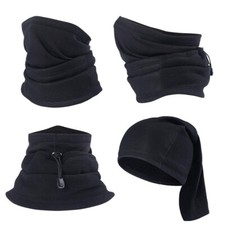 Winter Fleece Neck Gaiter Balaclava Warm Face Mask with Drawstring for Men Women