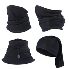 Winter Fleece Neck Gaiter Balaclava Warm Face Mask with Drawstring for Men Women