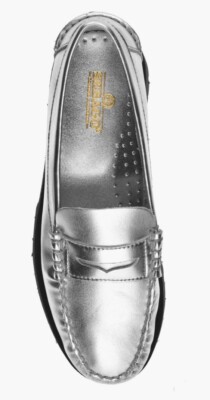 Sebago Dan Metallic WaterResistant Lug Penny Loafers Women Sz 10 US $225 