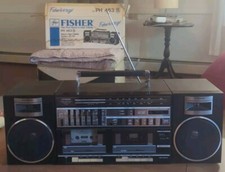 Fisher PH 463 Black Boombox Fully Functional With Original Box. See Description