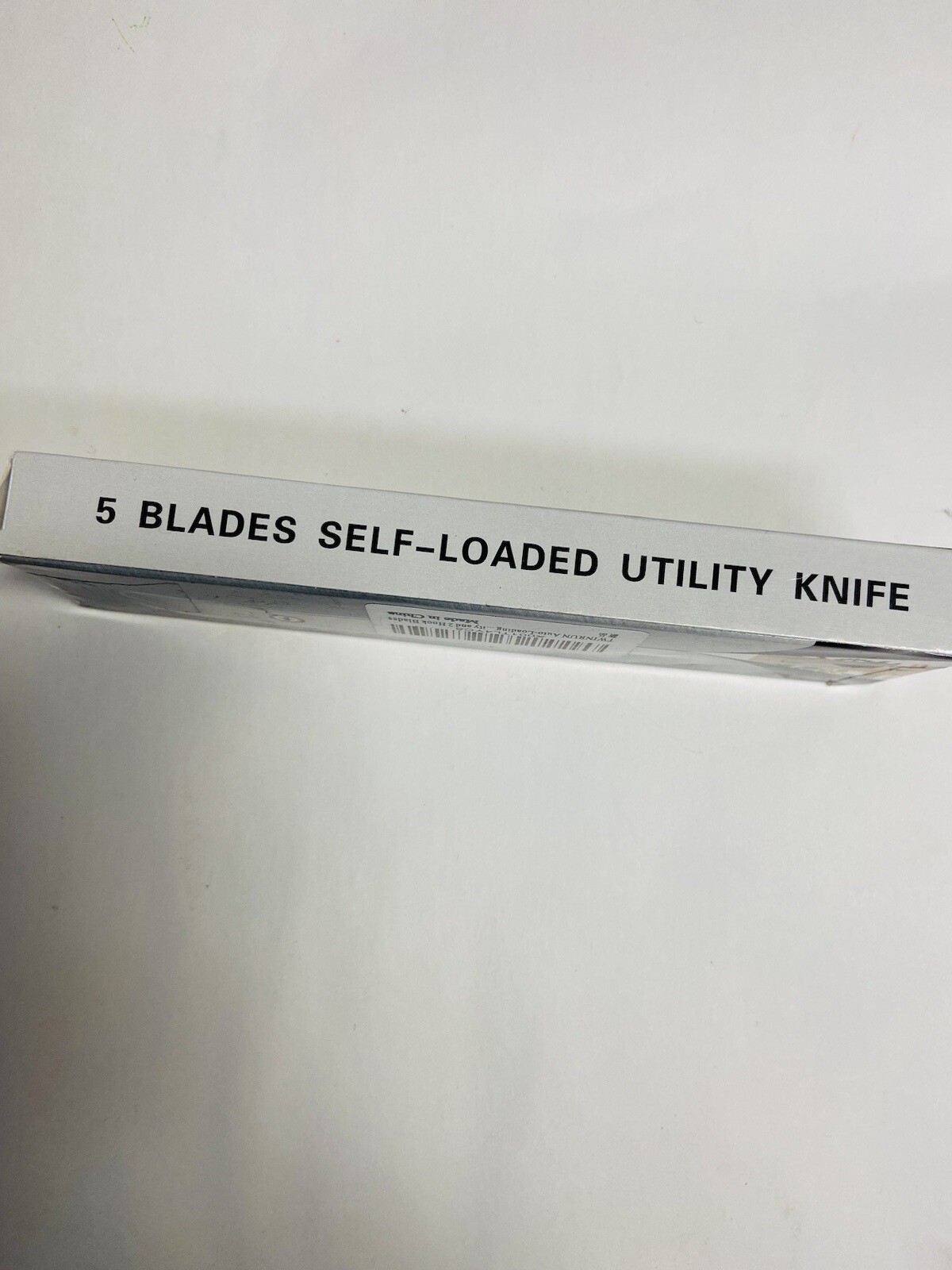 Retractable Metal Box Cutter Utility Knife + 5 Double-use Steel Blades - Silver