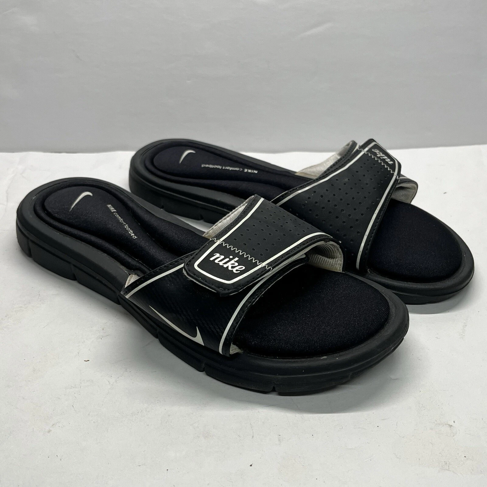 Nike Comfort donna 8 slide nero gancio passante plantare casual slip on 380883 011