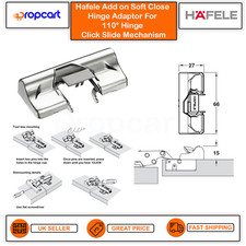 Hafele Add on Soft Close Hinge Adaptor For 110° Hinge Click Slide Mechanism