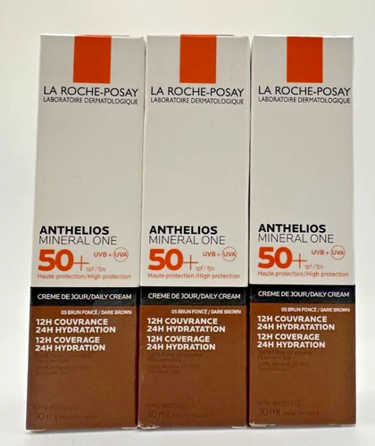 3X! NEW! La Roche Posay Anthelios Mineral One SPF50+ 05 BRUNE BROWN 30ml