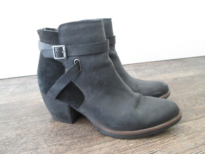Korks Rohit Strap Bootie black leather / suede sz. 6 m