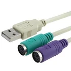 2 PCS USB to Dual A-USB2PS2 PS/2 Adapter for PS/2 Mouse/Keyboard to USB Port NEW