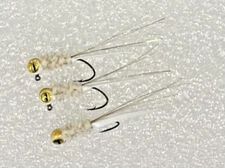 Hand tied wedge tail crappie jigs 1/16 ounce