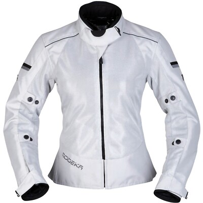 Modeka Ladies Motorcycle Jacket Veo Air Lady - Summer Textile Light Grey size 48