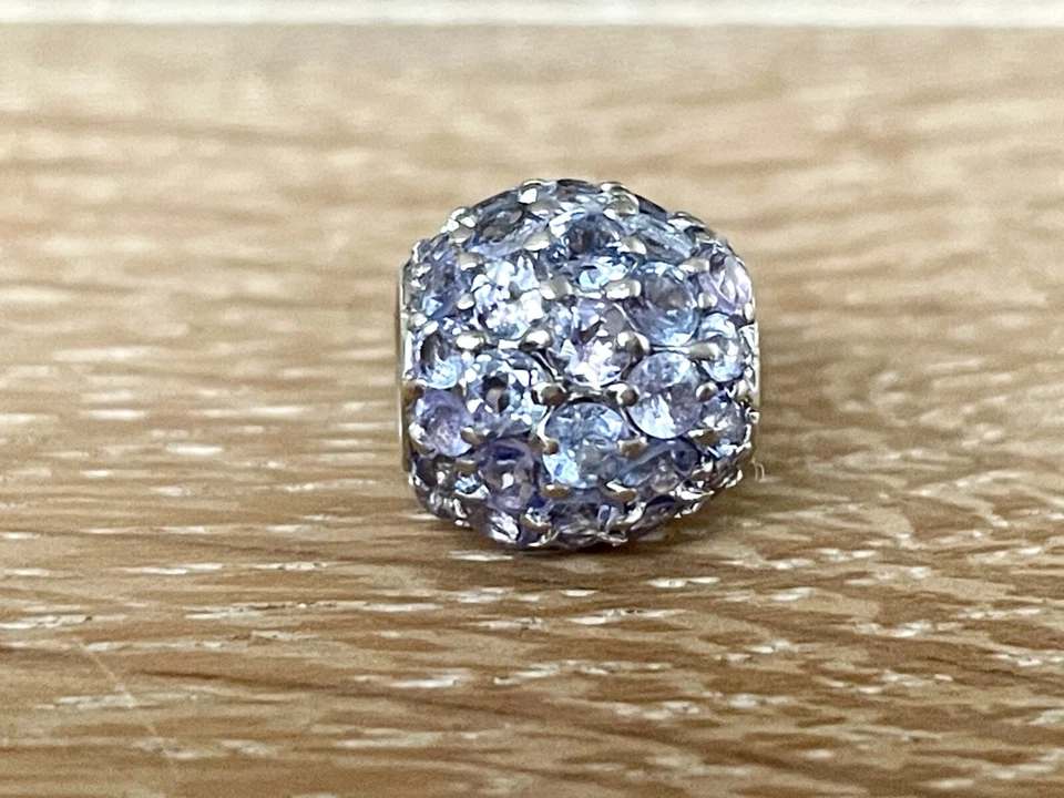 CHARM ANHÄNGER mit TANSANIT 585 / 14 KARAT GOLD