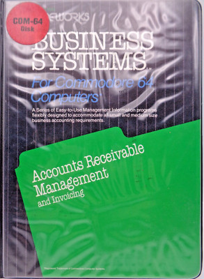 COMMODORE 64/128 -- ACCOUNTS RECEIVABLE MANAGEMENT & INVOICE (TIMEWORKS - DISK)