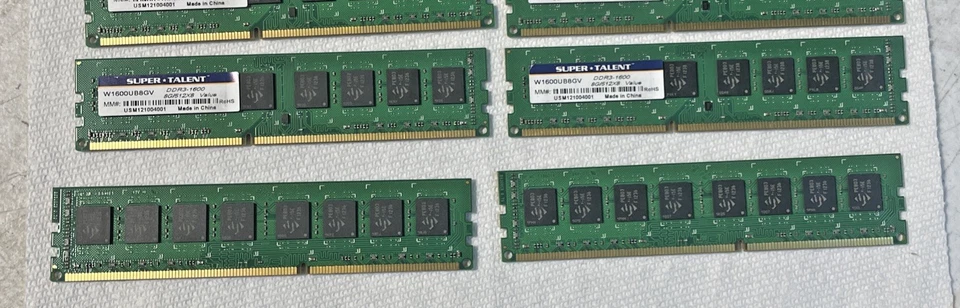 SuperTalent 64GB(8x 8GB)W1600UB8GM DDR3-1600 NON-ECC 8GI512x8 Memory - Image 4 of 4