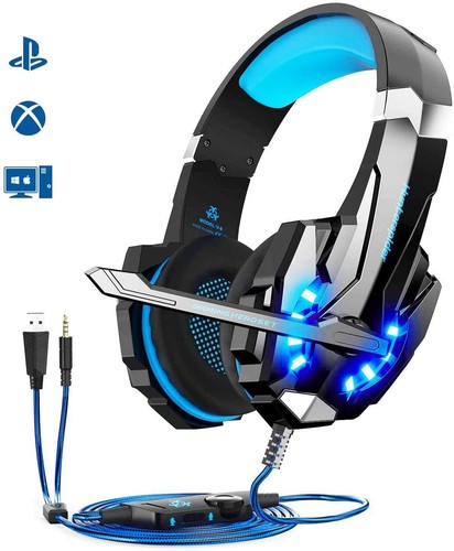 Cuffie da Gioco per PS4 Cuffie Gaming con 3.5mm Jack LED Cuffie da Gaming +  Mic. | eBay