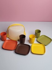 vtg Tupperware Toys Mini Serve It Children's Play Dish Kids Set lot cake Holder