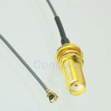 SMA female jack center nut bulkhead to IPX U.fl 1.37 pigtail cable 17mm screw