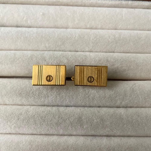 Dunhill Cufflinks Men's Silver Tone Classic Designers Accessory Vintage