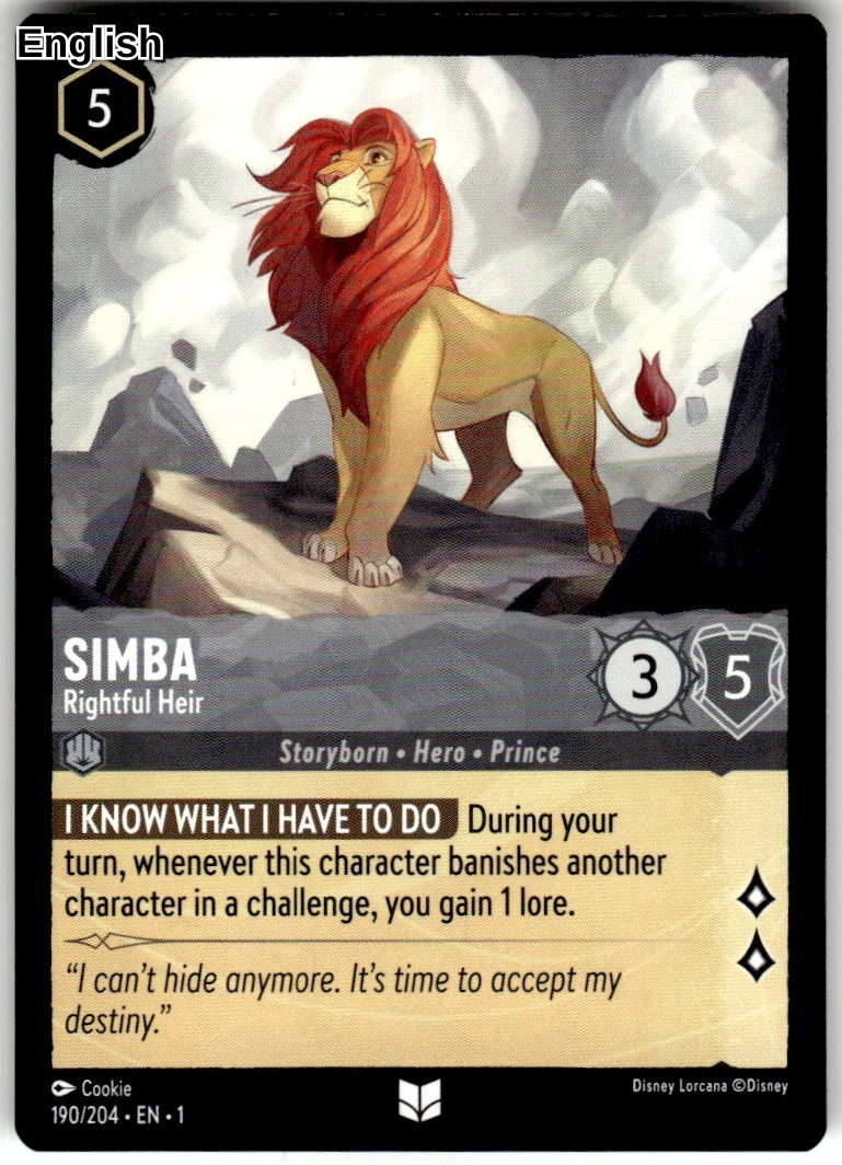Simba - Rightful Heir - 190/204 - The First Chapter NM