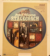 Vintage RCA SelectaVision CED VideoDisc Stagecoach John Wayne Retro Movie