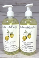Crabtree & Evelyn LEMON CITRON Honey Coriander Hand Wash 16.9oz (2 Pack)