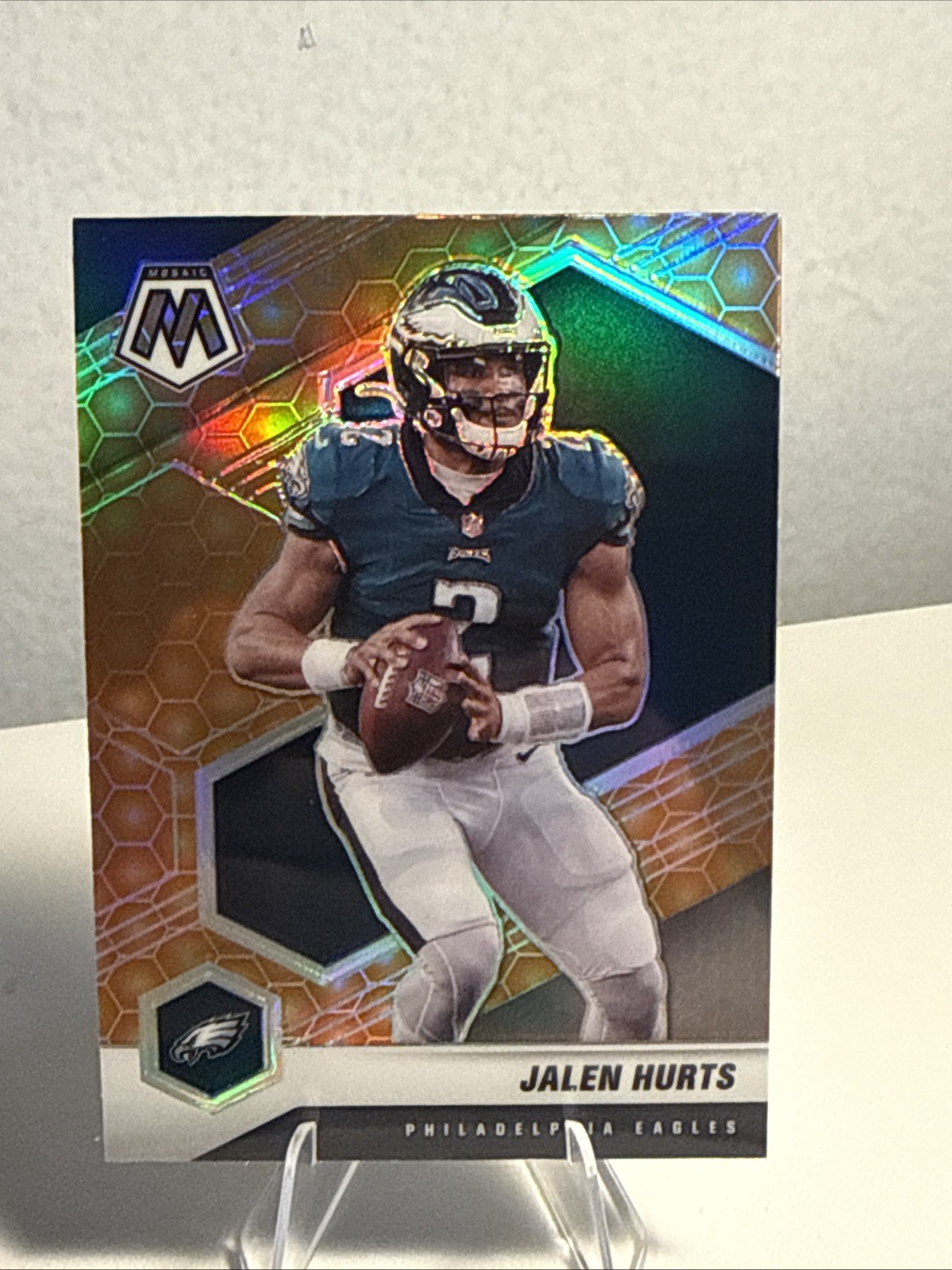 2021 Panini Mosaic Jalen Hurts #160 Honeycomb SP Philadelphia Eagles Case Hit