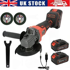 TQOQT 125mm Cordless Angle Grinder Brushless Cutter with 2 Battery &2 Discs