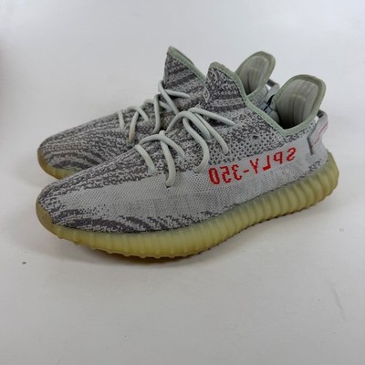 Adidas Yeezy Boost 350 V2 Blue Tint B37571 Mens Size 11 Grey Red Sneakers