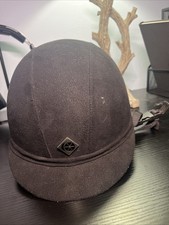 Charles Owen JR8 Equestrian Helmet Size 7 57cm Black Suede