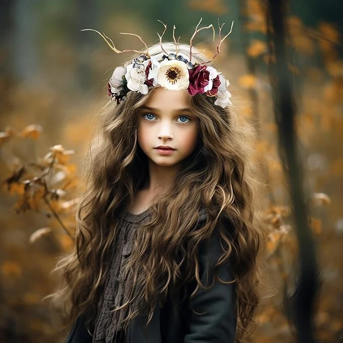 Vivivalue Women Floral Crown Rose Flower Headband Hair Wreath Floral Headpiece - Image 4 of 4