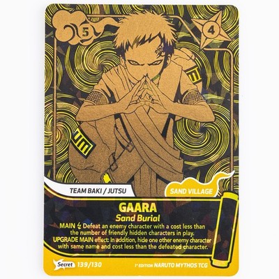 [NM] Gaara 139/130 [Secret] Naruto Mythos TCG 1st Edition ENG Version 