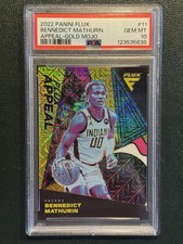 2022-23 Panini Flux Appeal Benedict Mathurin RC Gold Mojo #08/10 PSA 10 POP 1