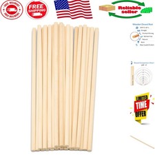 Eco-Friendly 3/8" x 12" Hardwood Dowels, Pack of 25 - For Safe Crafting