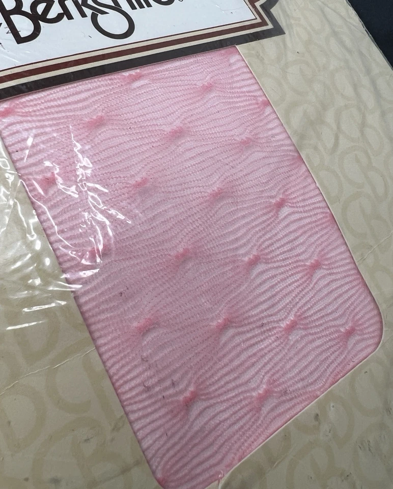 Meia-calça Berkshire Fashions rosa suíça renda transparente pé sandália EUA tamanho alto - Imagem 4 de 4