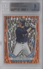 2014 Bowman Draft Orange Ice 25/25 Braxton Davidson #DP28 BGS 9 MINT 0b0