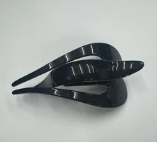 Parcelona French Pelican Hair Clip 5” Black Side Slide Claw Clamp Barrette