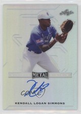 2017 Leaf Perfect Game All-American Classic Kendall Simmons Logan Auto 8wm