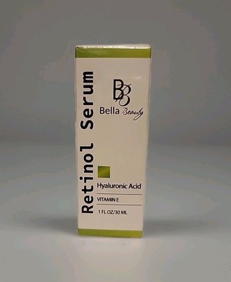 Bella Beauty Retinol Serum. With Hyaloronic Acid and Vitamin C. 1oz Sealed. 