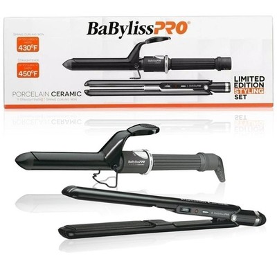 BaByliss PRO Porcelain Ceramic 1'' Flat Straightening & Curling Iron DV BPPP3UC