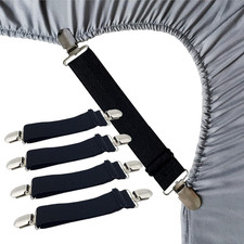 Sheet Straps Bed Sheet Keeper Holder for Corners Sheet Stays Suspender Clips Fit