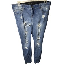 Women's Sz 18R Torrid Premium Distressed Blue Jeans Stretch Holey