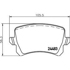 Hella Bremsbeläge hinten für VW Cc Passat
