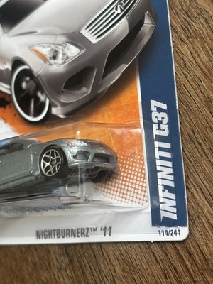 🔥Hot Wheels Infiniti G37 Nightburnerz 11 Silver FACTORY SEALED