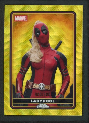 2025 LADYPOOL 090/399 TOPPS CHROME MARVEL WAVE GOLD DEADPOOL WOLVERINE