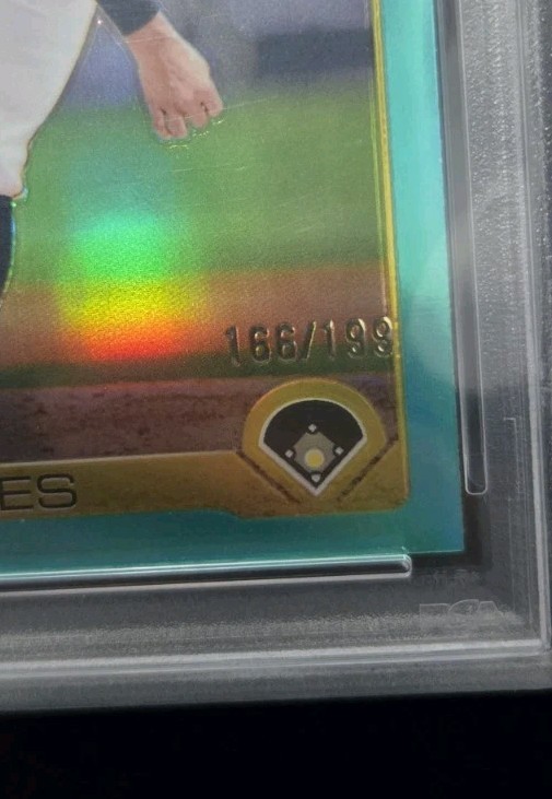 2025 Topps Chrome Paul Skenes /199 Aqua Refractor #300 PSA 10 GEM MINT view 2
