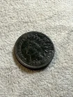 1866 Indian Head Penny VF / XF Details Some Rim Damage. Nice Coin See Pics 7591